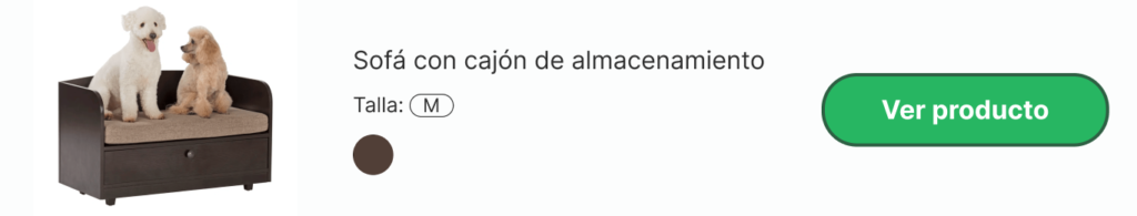 Sofá para mascotas de tamaño mediano con opción de almacenamiento y muestra de color marrón Petit Garden